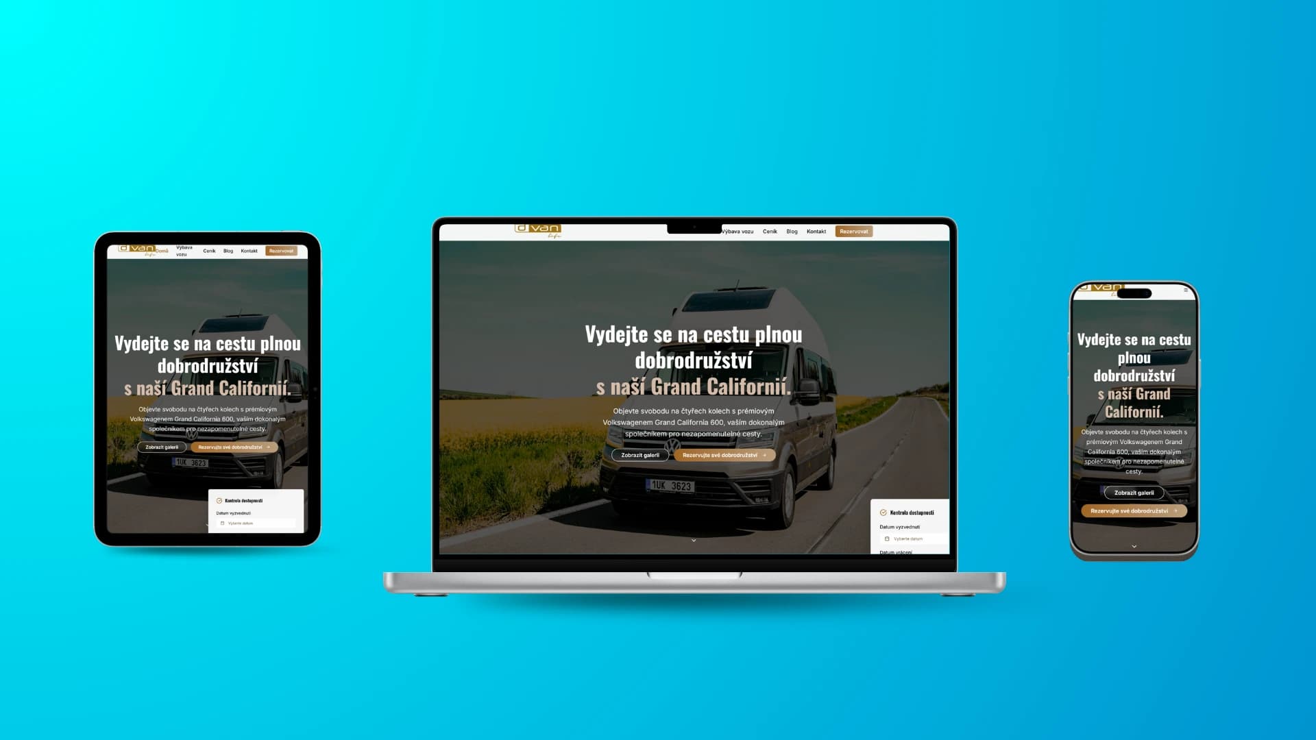 DreamVanLife – web a rezervační systém pro pronájem vozu